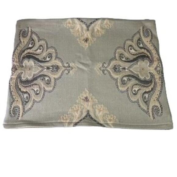 Soft Surrounding Pillow Shams Standard Green Wool Blend Set of 2 - Picture 2 of 13